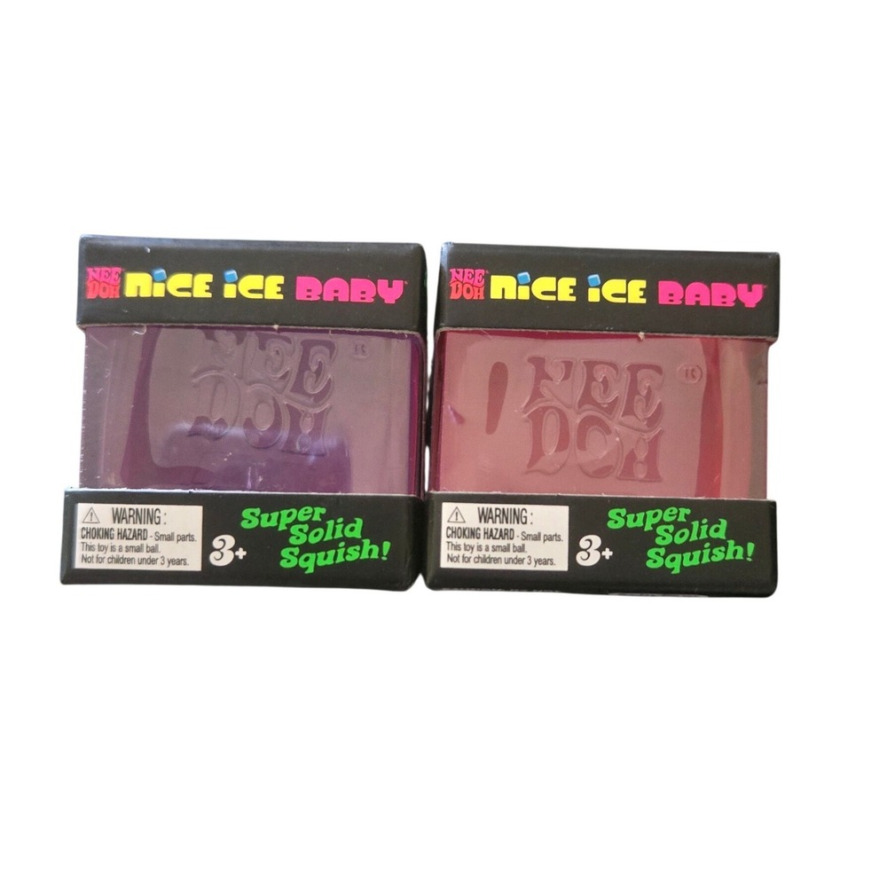 Schylling NeeDoh Nice Ice Baby Pink Purple New 2 Pack‎ Stress Toy 26055HY